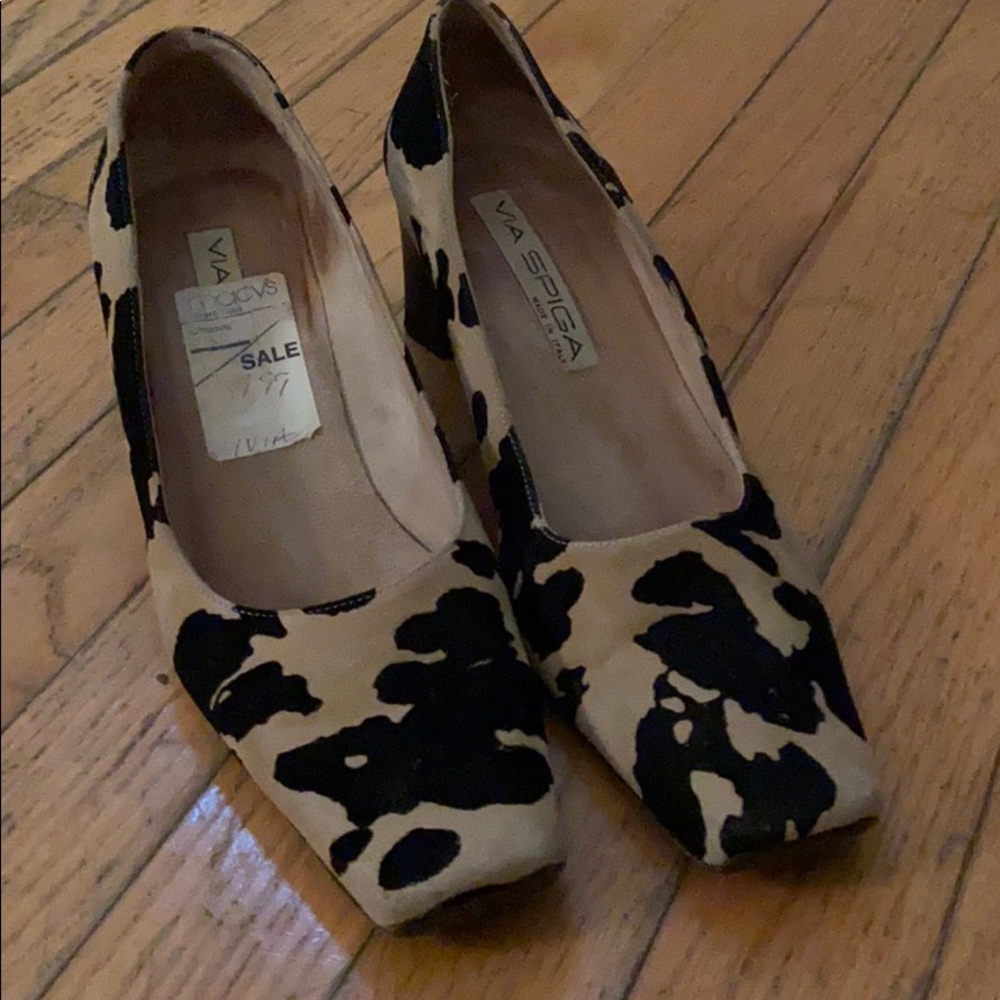 Via Spiga Animal Print Heels